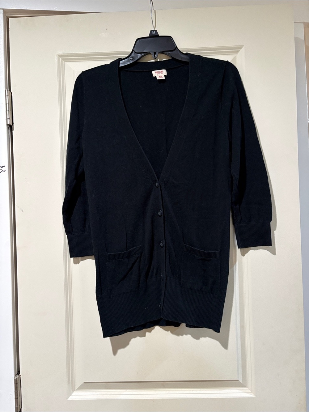 Mossimo Supply Co. Black V-Neck Button Cardigan